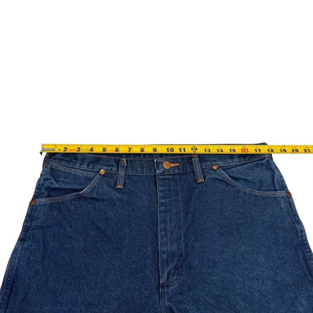 VTG Wrangler 13MWZ Cowboy Cut Jeans Mens 38 Dark Wash Straight Leg Made in USA